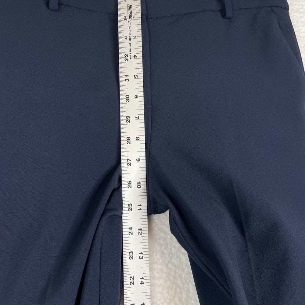 J.Crew Ruby Crop Pant Navy Blue Slim Straight Trousers 10P Petite Fair Trade - Picture 8 of 12